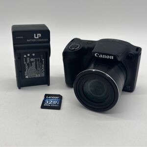 Canon PowerShot SX410 IS 20.0MP Digital Camera Tested w/ 32GB SD Card & Charger
